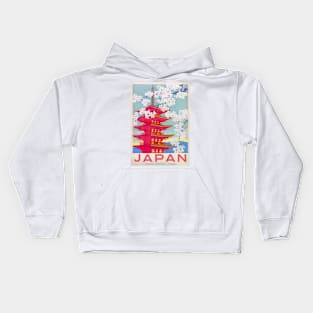 Vintage Japan Travel Retro Japanese Kids Hoodie